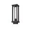 Z-Lite Glenwood 1 Light Outdoor Post Mount Fixture, Black & Clear 586PHMS-BK - alternate 3